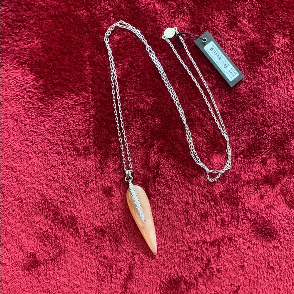Elegant  Necklace Gold Tone Crystal Accents.